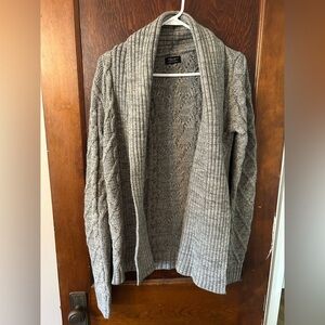 Zara Man open cardigan Gray Knit Sweater